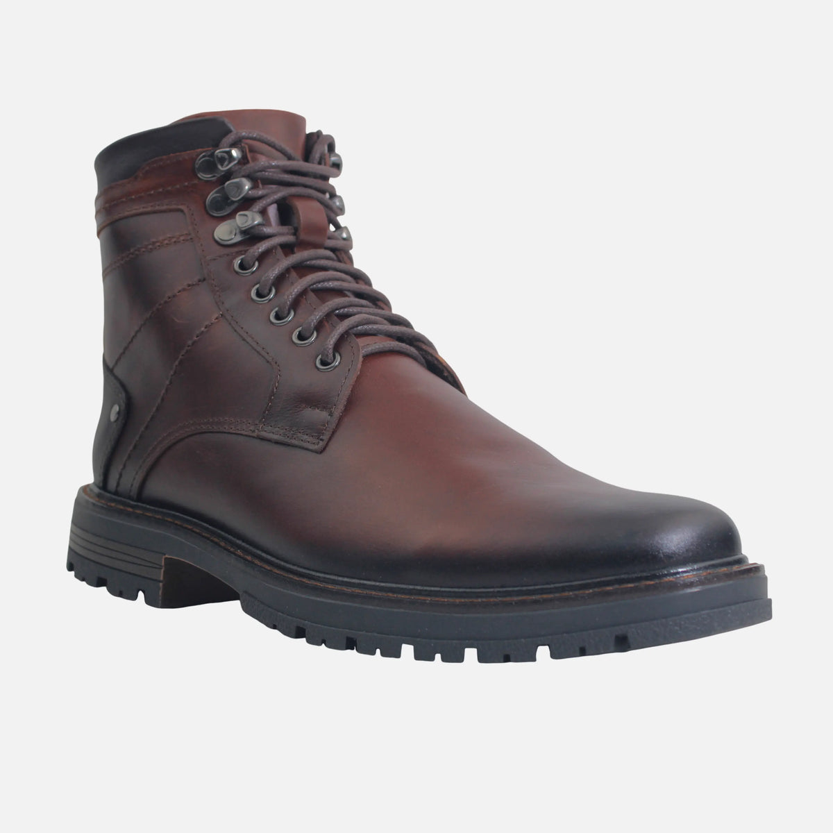 Botin tractorado marcelo de cuero para hombre - Brandy