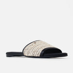 Sandalia plana serengeti de sintético para mujer - Negro