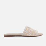 Sandalia plana kira de sintético para mujer - Beige