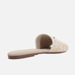 Sandalia plana kira de sintético para mujer - Beige