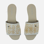 Sandalia plana kira de sintético para mujer - Beige