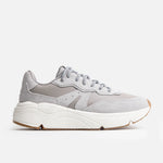 Tenis con plataforma keita de cuero para mujer - Gris