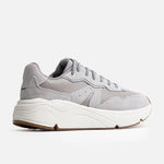 Tenis con plataforma keita de cuero para mujer - Gris