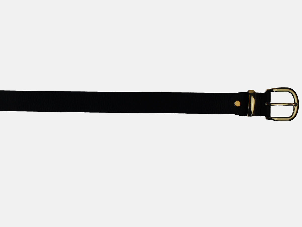 Correa zafra de cuero para mujer - Negro