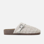 Zueco plano waka de textil para mujer - Beige