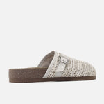 Zueco plano waka de textil para mujer - Beige