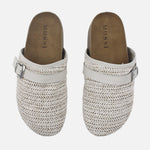 Zueco plano waka de textil para mujer - Beige