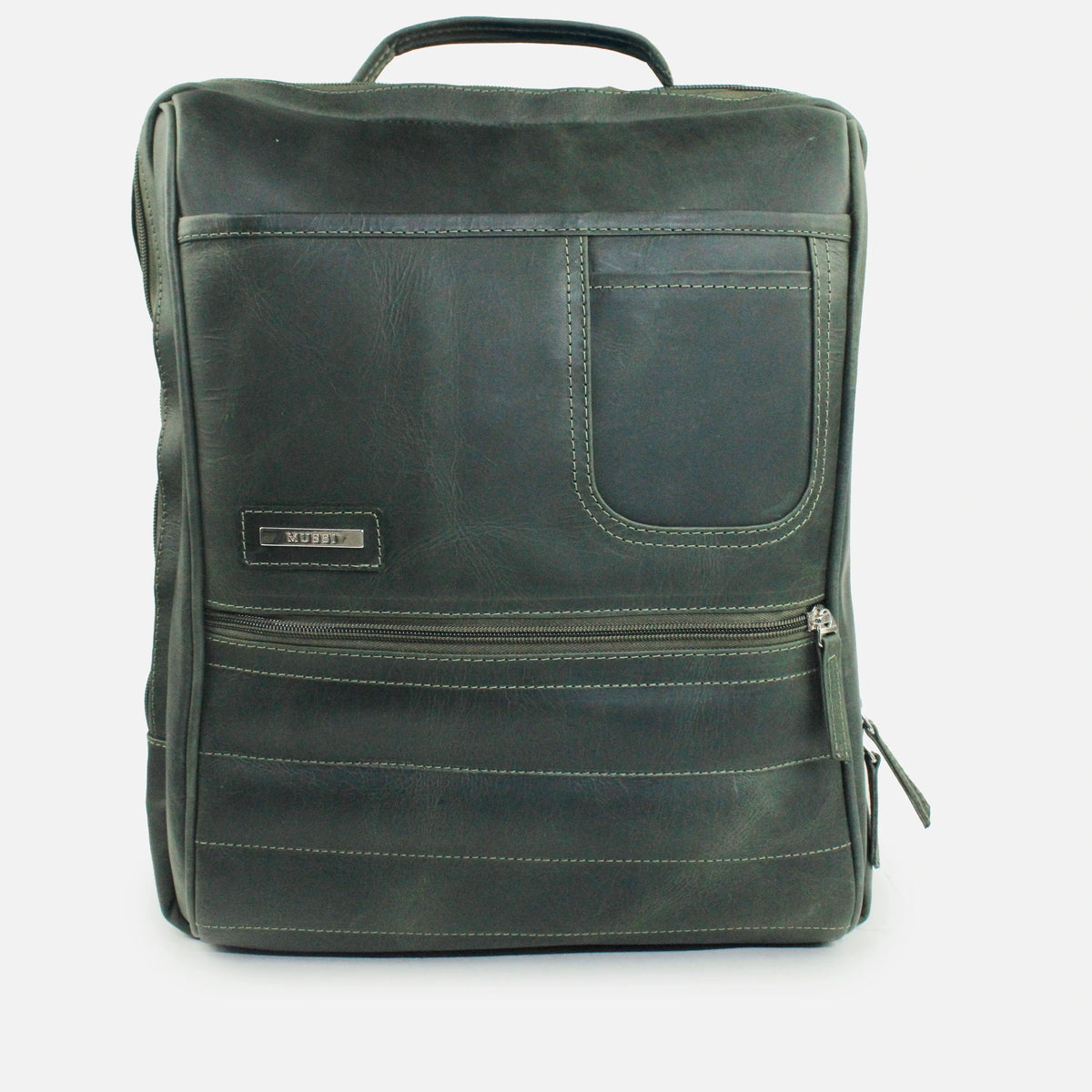 Morral alan de cuero para hombre - Verde
