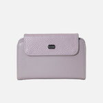 Billetera ambar de cuero para mujer - Morado