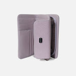 Billetera ambar de cuero para mujer - Morado