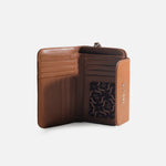 Billetera ambar de cuero para mujer - Brandy