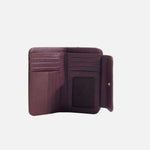 Billetera ambar de cuero para mujer - Vino