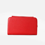 Billetera ambar de cuero para mujer - Rojo