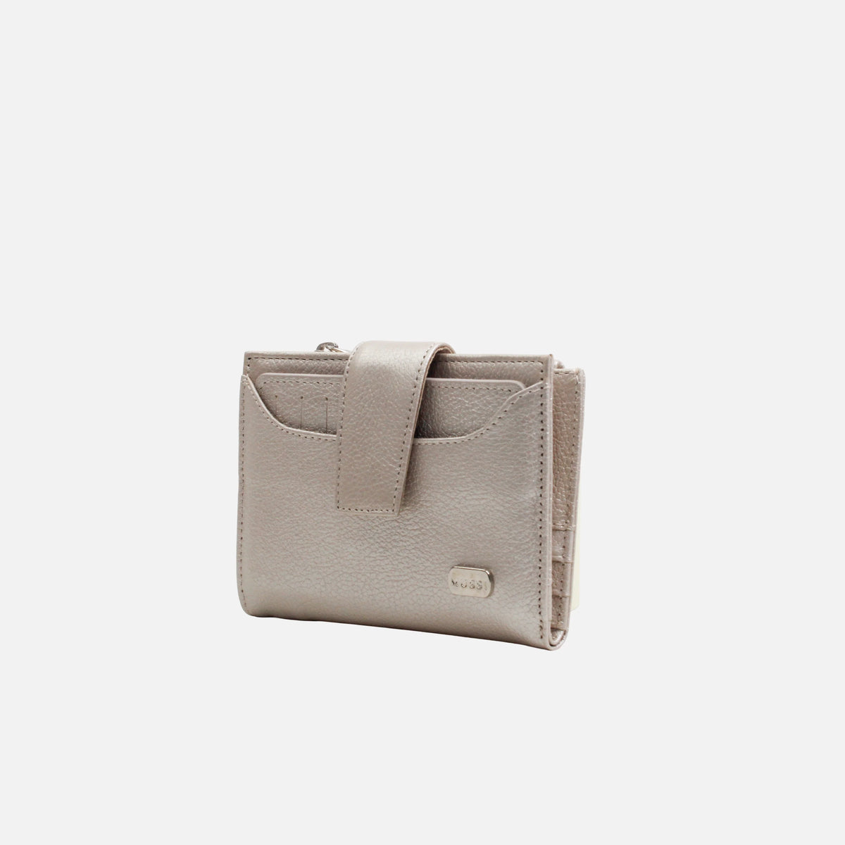 Billetera deneb de cuero para mujer - Oro