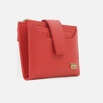 Billetera deneb de cuero para mujer - Rojo