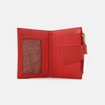 Billetera deneb de cuero para mujer - Rojo