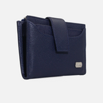 Billetera deneb de cuero para mujer - Azul