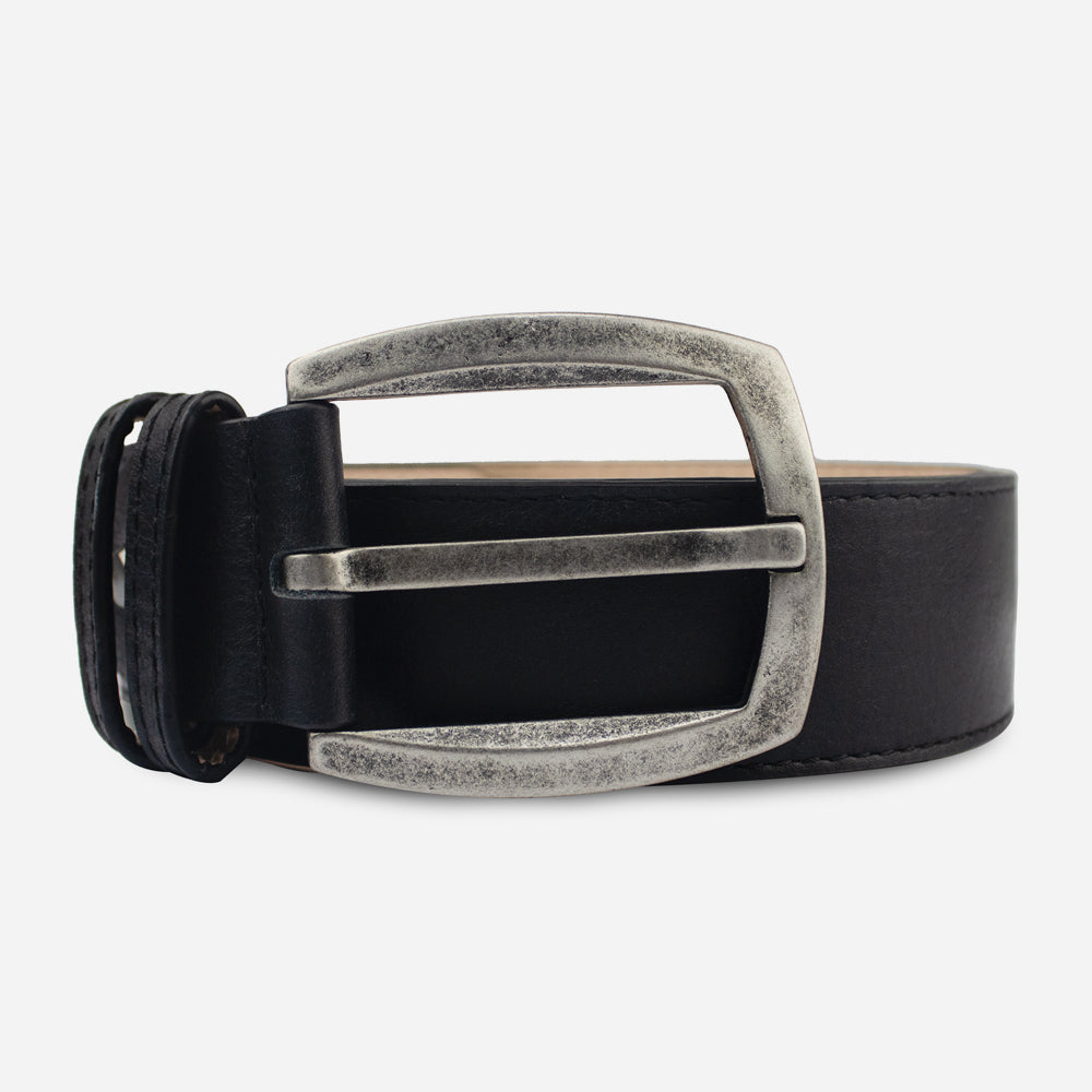 Correa sadira de cuero para hombre - Negro