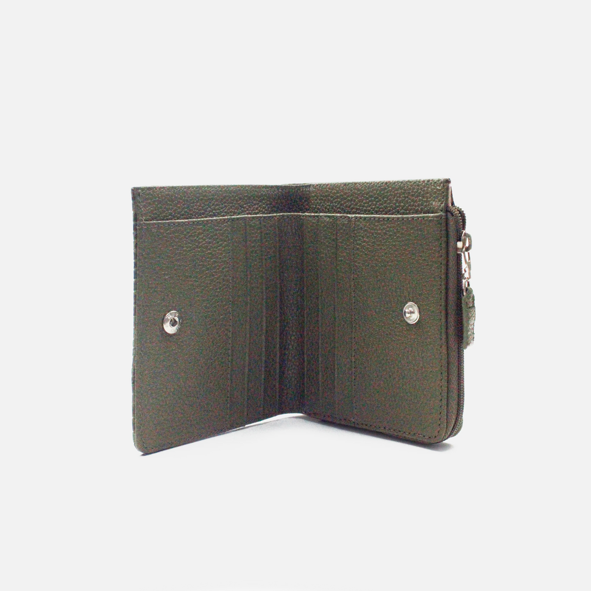 Billetera haru de cuero para mujer - Verde