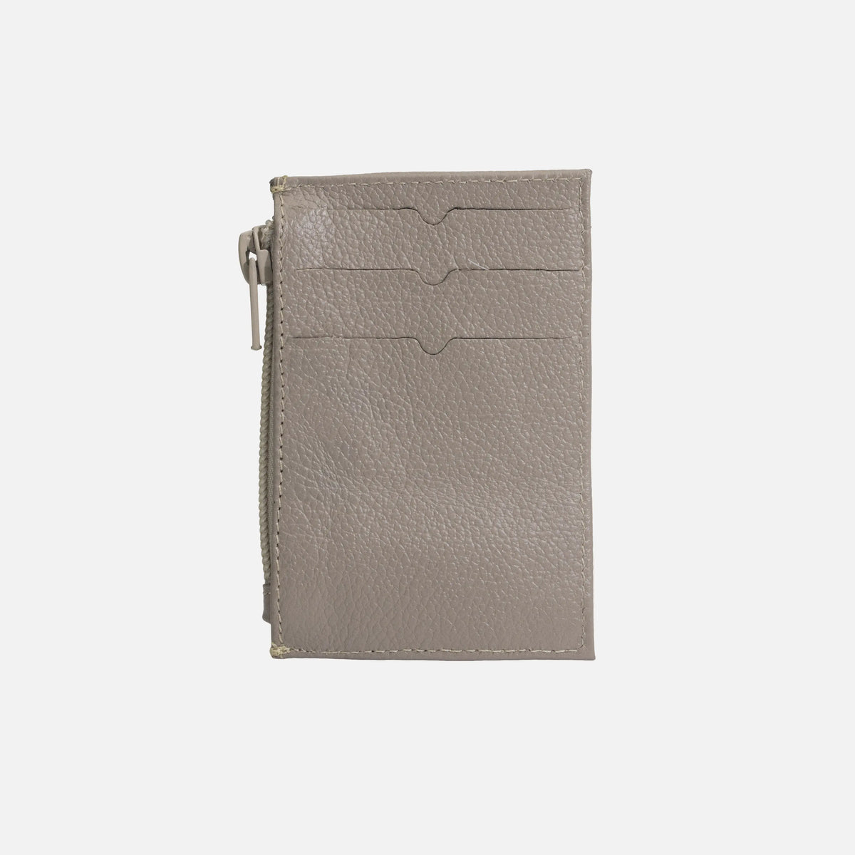 Tarjetero miren de cuero para mujer - Taupe