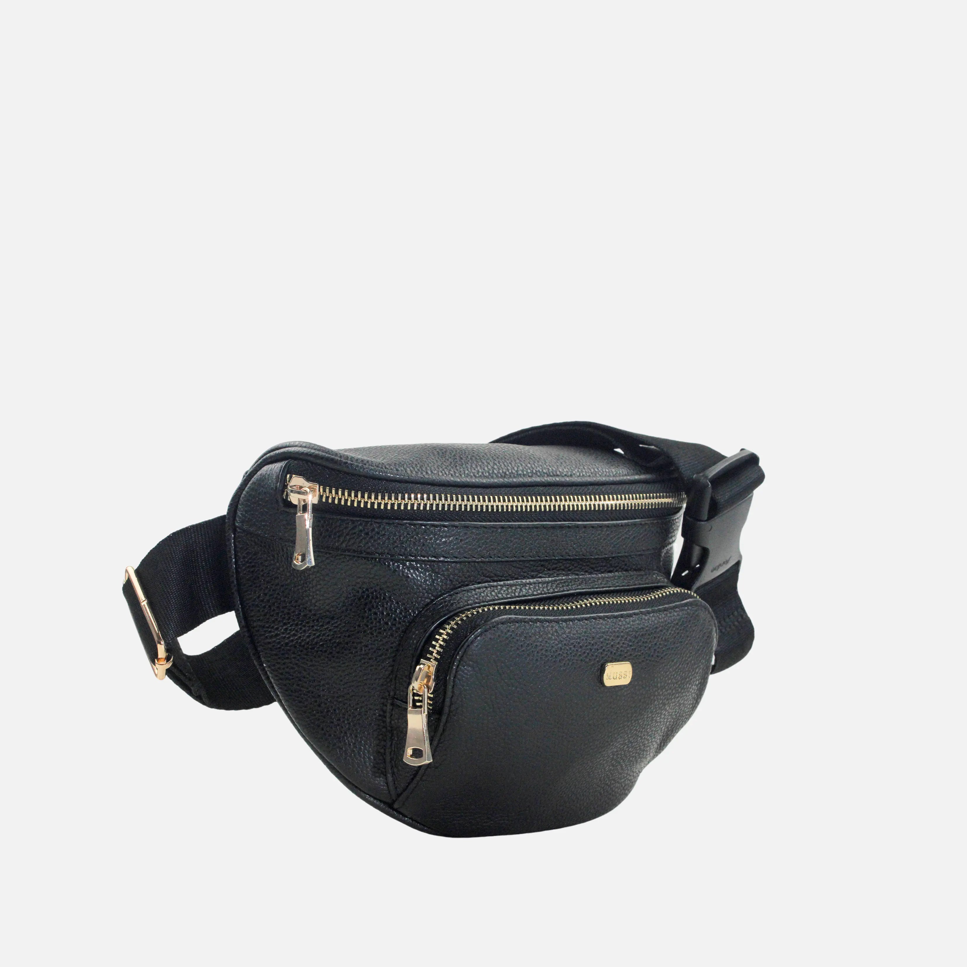 Canguro lotus de cuero para mujer Negro - Main Image