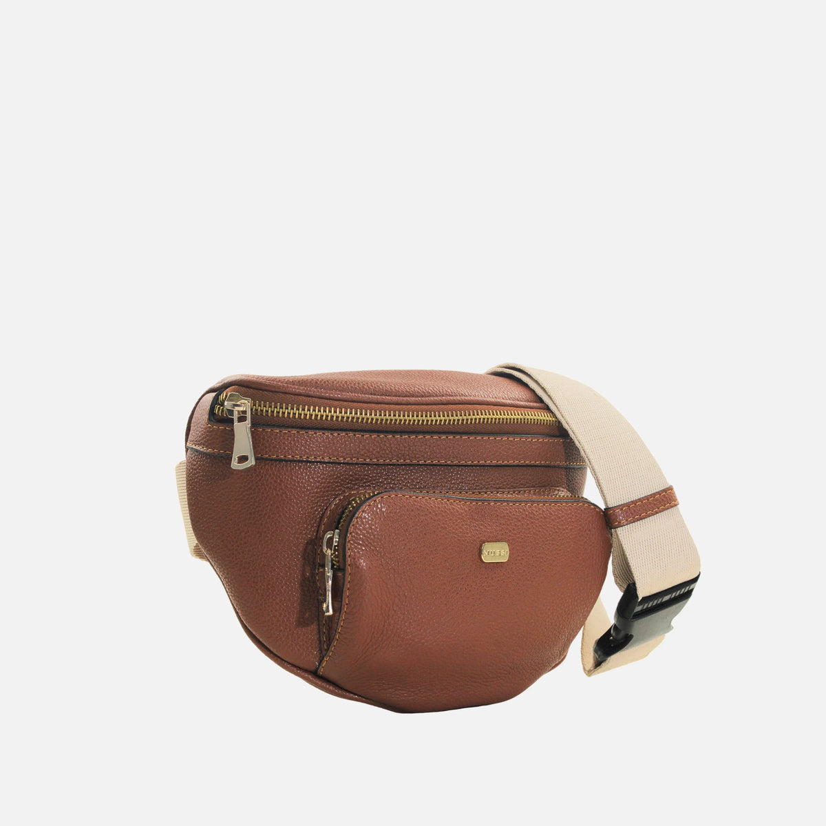 Canguro lotus de cuero para mujer - Miel