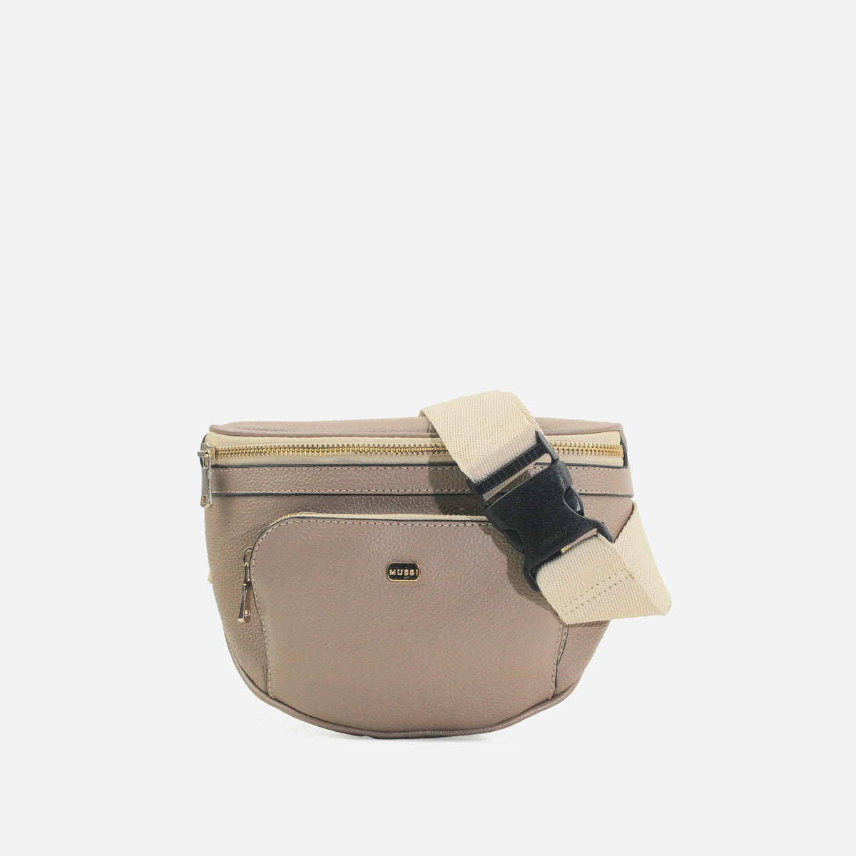 Canguro lotus de cuero para mujer - Taupe