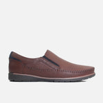 Mocasin plano marcus de cuero para hombre - Brandy