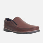 Mocasin plano marcus de cuero para hombre - Brandy