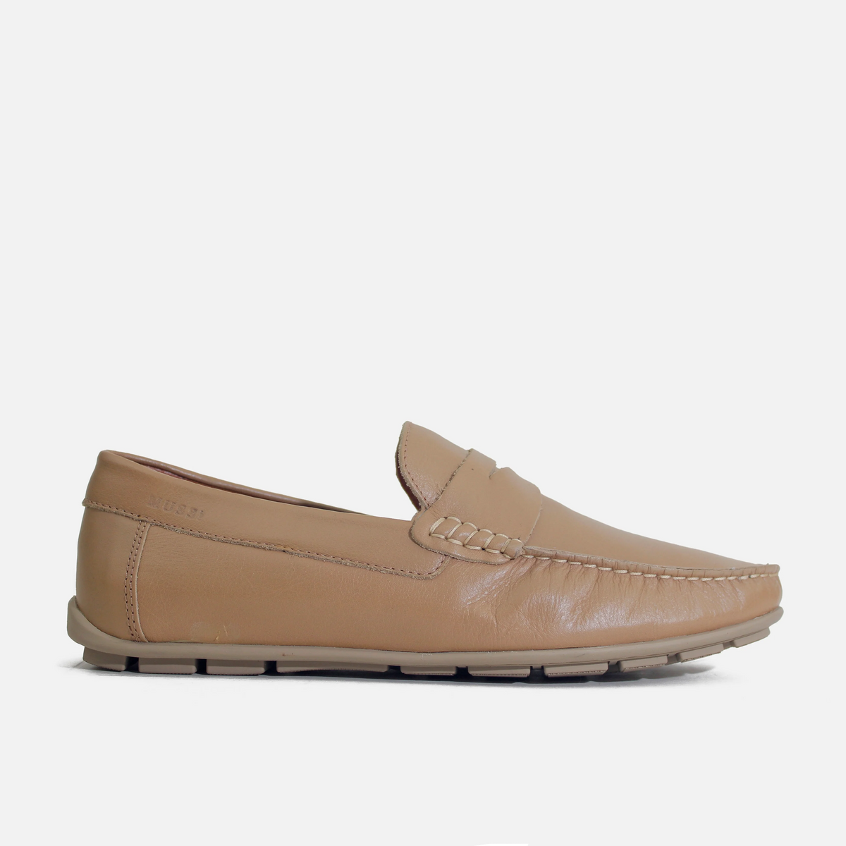 Mocasin plano samuel de cuero para hombre - Beige