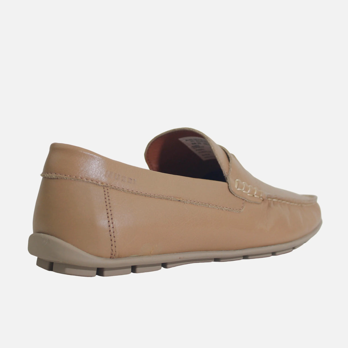 Mocasin plano samuel de cuero para hombre - Beige