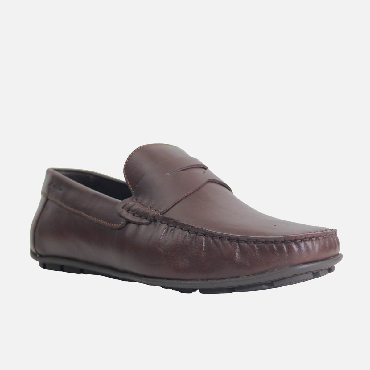 Mocasin plano samuel de cuero para hombre - Miel