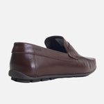 Mocasin plano samuel de cuero para hombre - Miel