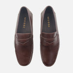 Mocasin plano samuel de cuero para hombre - Miel