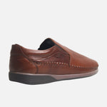 Mocasin plano leandro de cuero para hombre - Miel