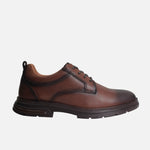 Tenis riccardo de cuero para hombre - Brandy