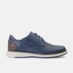 Tenis rahman de cuero para hombre - Azul