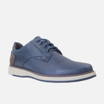 Tenis rahman de cuero para hombre - Azul