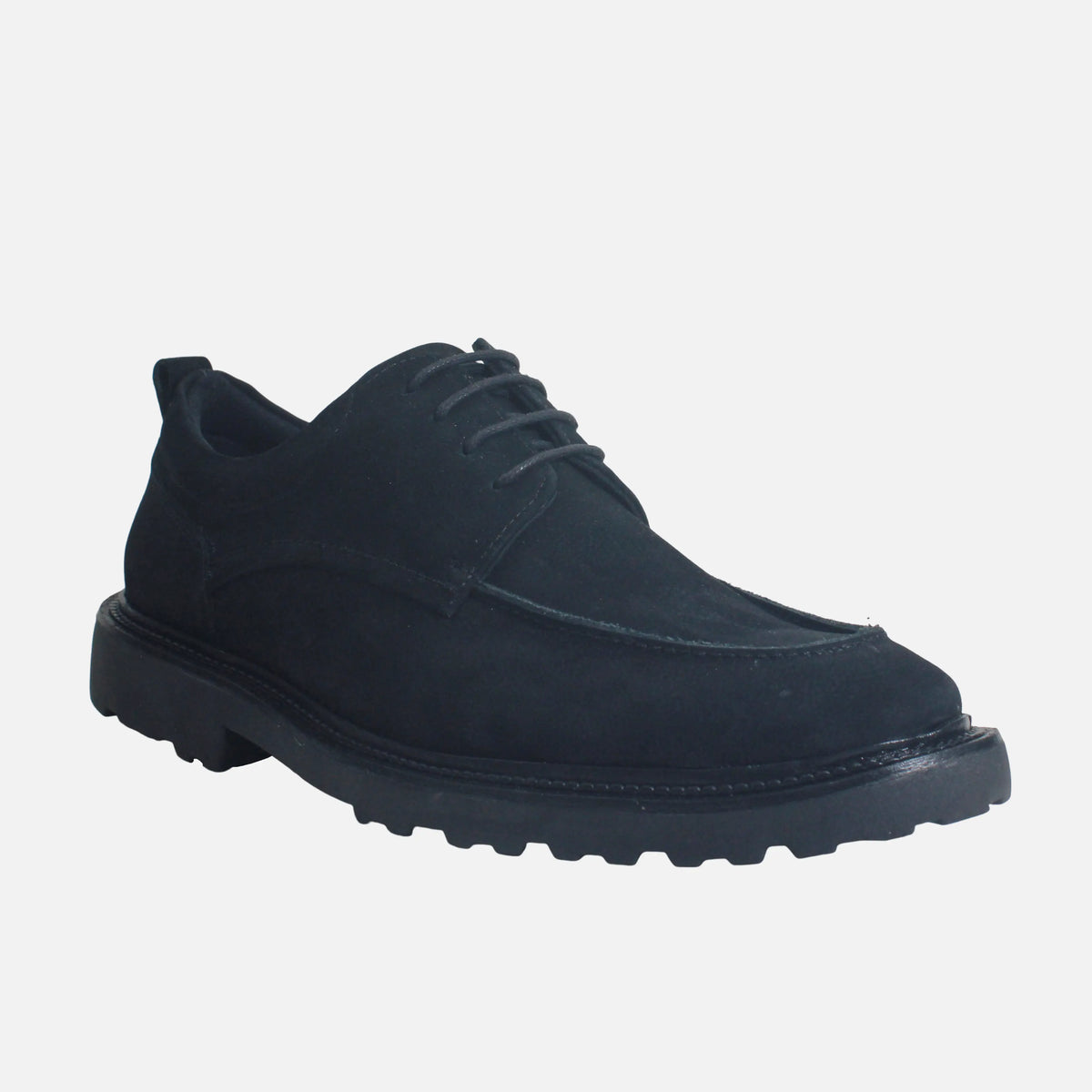 Tenis bruno de cuero para hombre - Negro