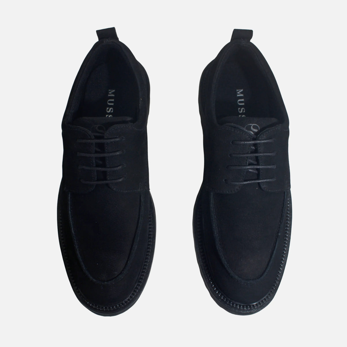 Tenis bruno de cuero para hombre - Negro