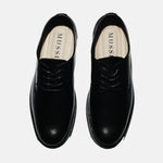 Tenis ares de cuero para hombre - Negro