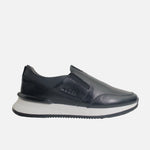 Mocasin plataforma maximilio de cuero para hombre - Negro