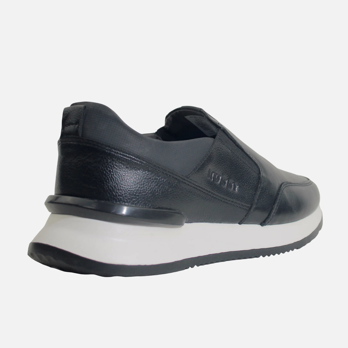 Mocasin plataforma maximilio de cuero para hombre - Negro