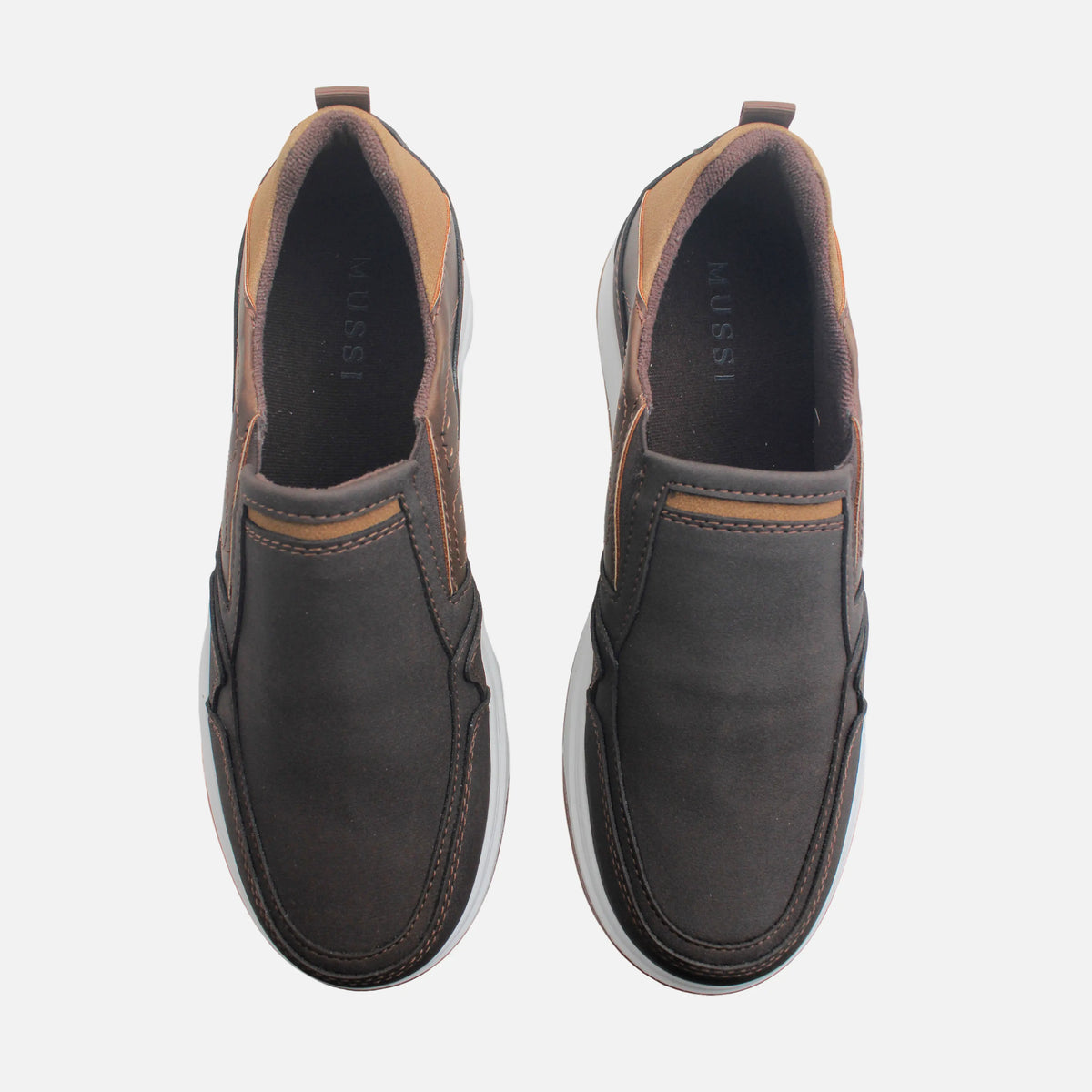 Mocasin plataforma darel de sintético para hombre - Café