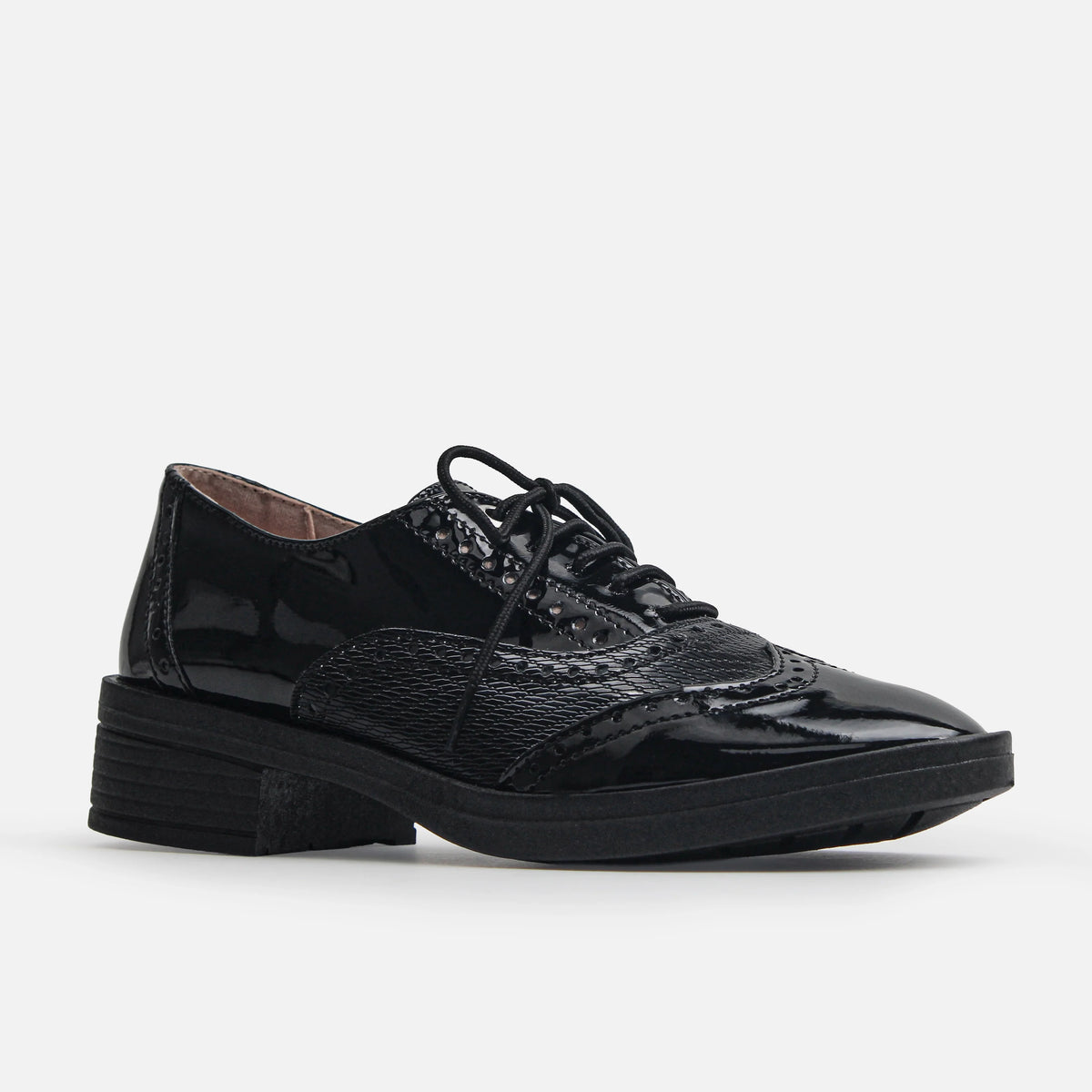 Mocasin plano brisa de sintético para mujer - Negro