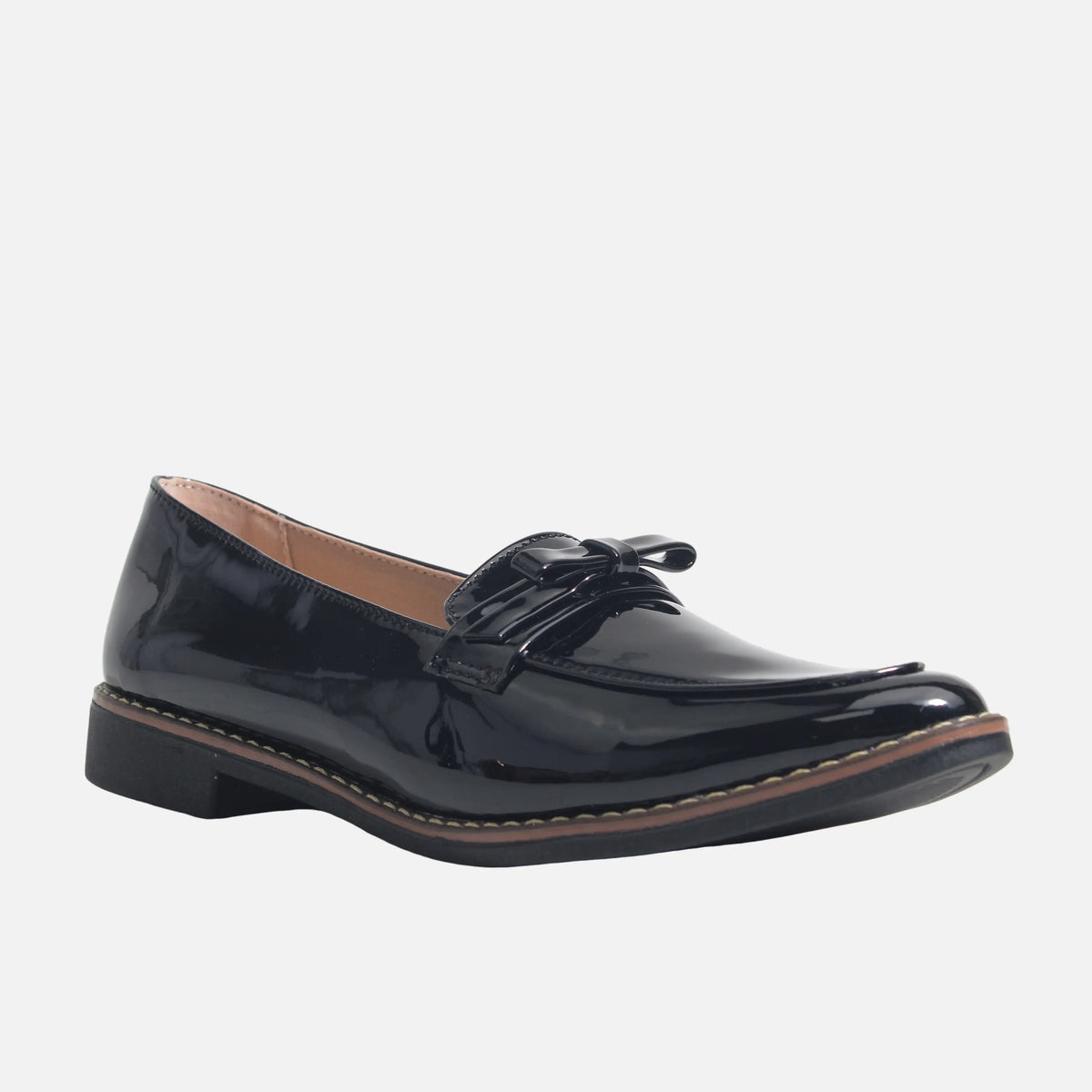 Mocasin plano selene de sintético para mujer - Negro