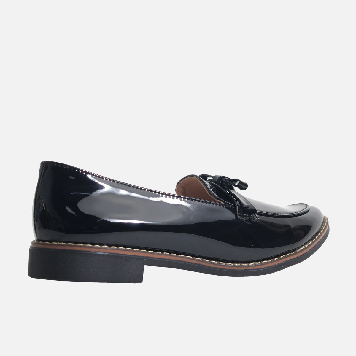 Mocasin plano selene de sintético para mujer - Negro