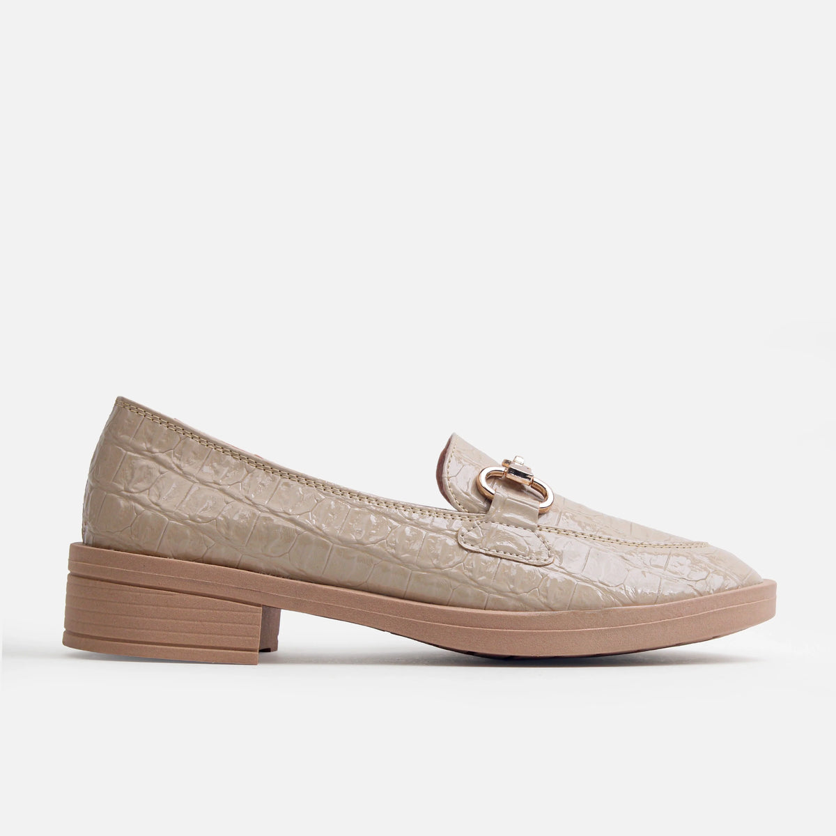 Mocasin plano nativa de sintético para mujer - Hueso