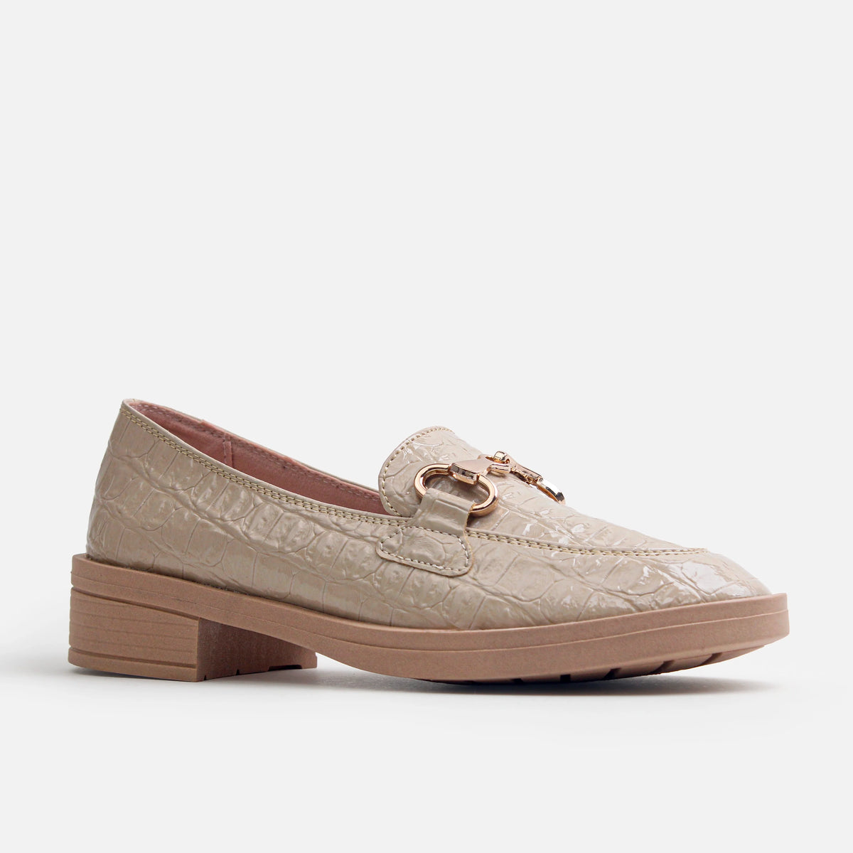 Mocasin plano nativa de sintético para mujer - Hueso