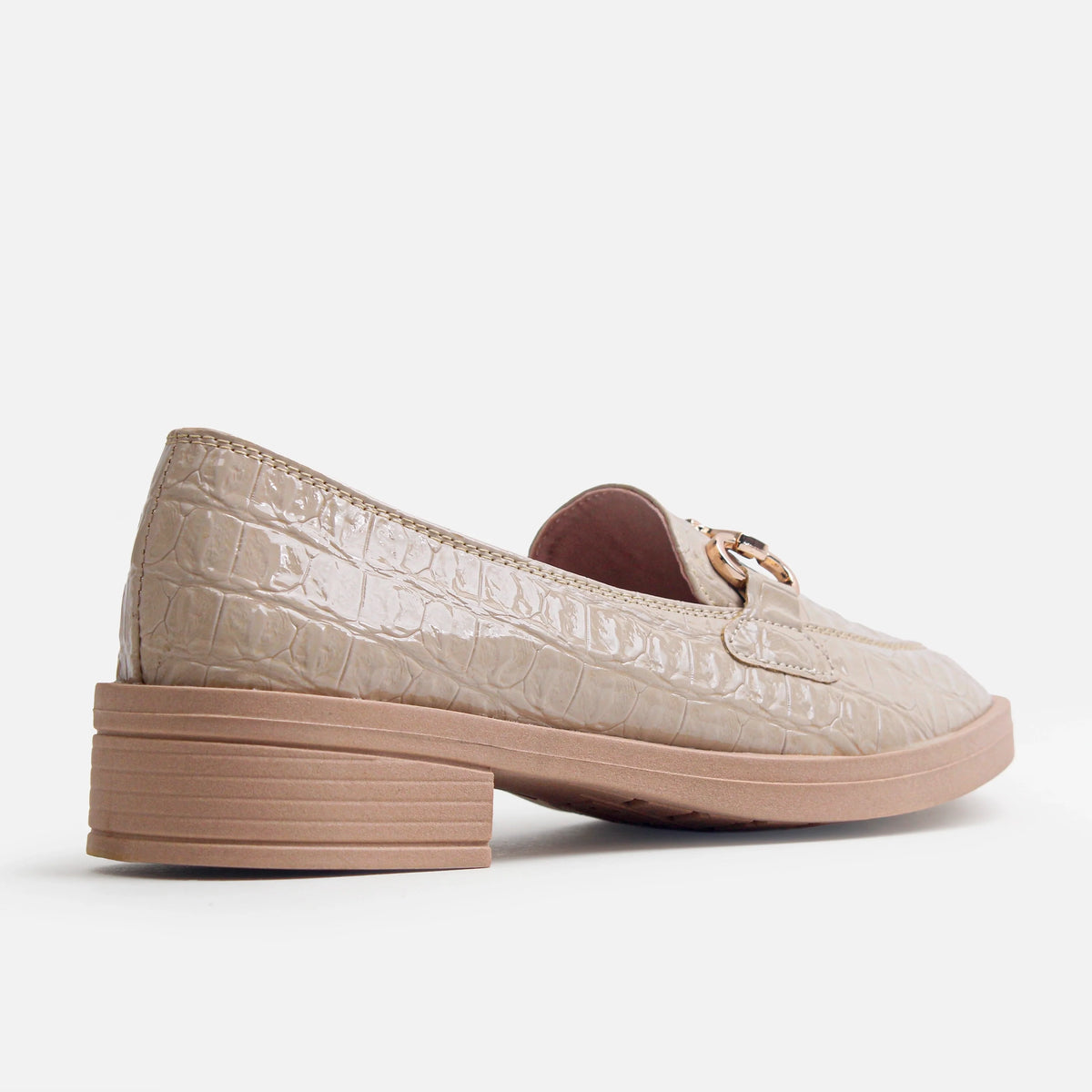 Mocasin plano nativa de sintético para mujer - Hueso